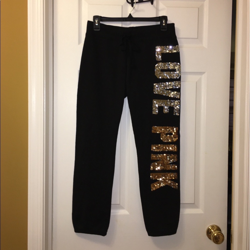 Victoria’s Secret Pink Bling Crop Sweatpants